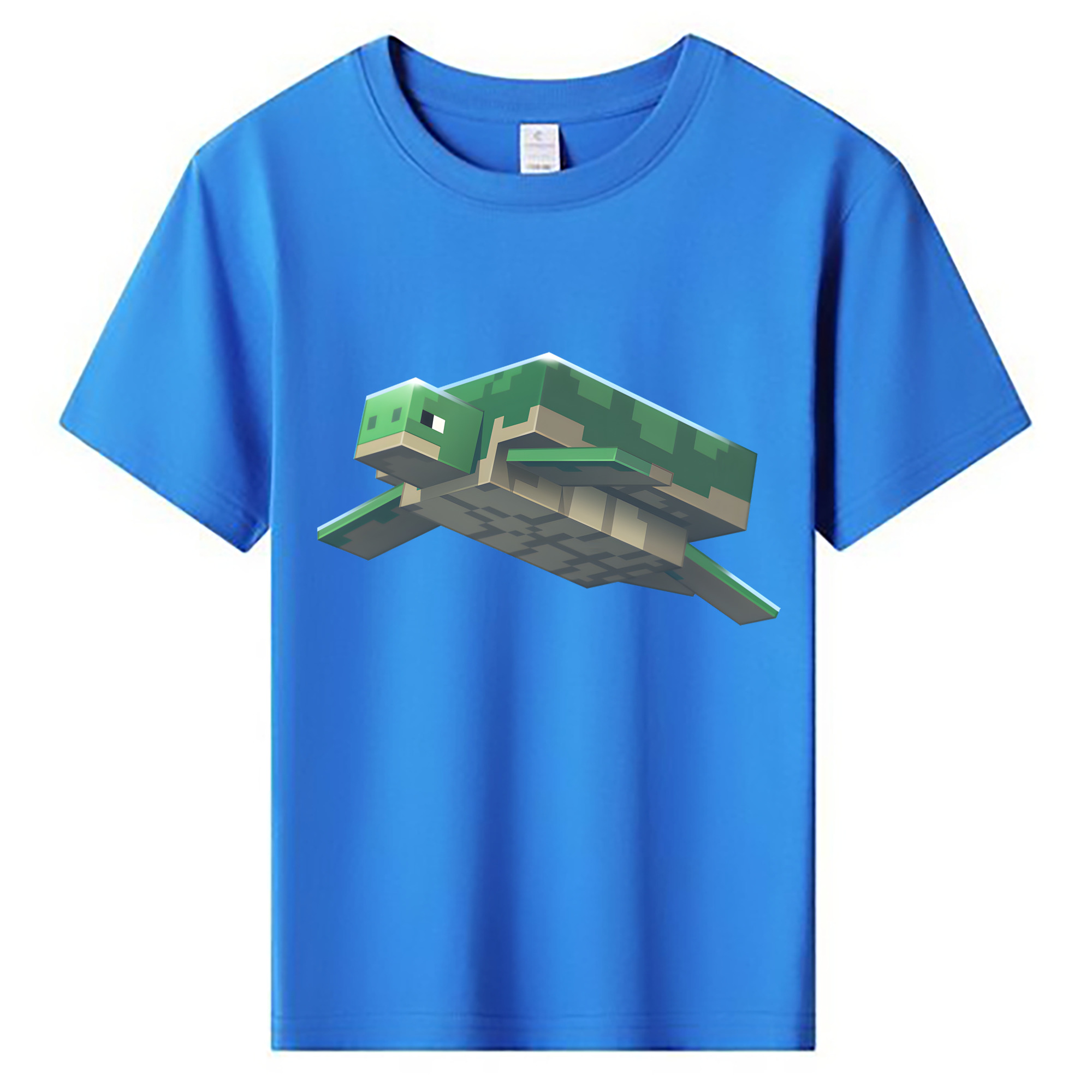 （画像用） マインクラフト ブロックの世界 Minecraft MC Block world 綿100％キッズTシャツ（フロントプリント）